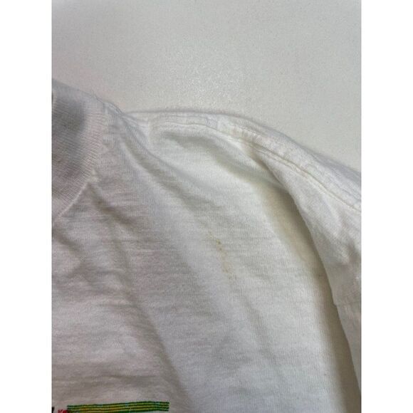 VINTAGE Black Is Beautiful Graphic T-shirt Men XL White Short Sleeve 90s - Picture 6 of 11